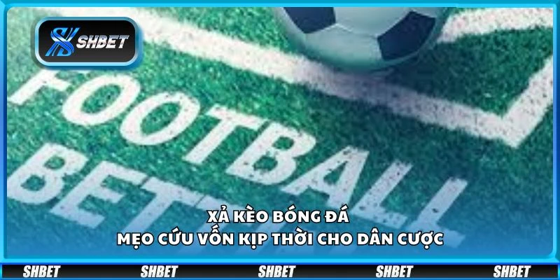 Xả kèo bóng đá - Mẹo cứu vốn kịp thời cho dân cược